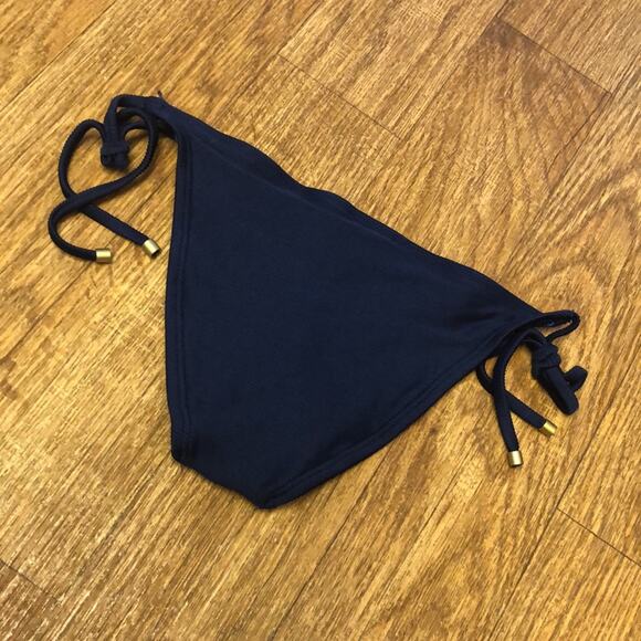 Vitamin A Natalie Miter Blue Stripe Side Tie Swim Bikini Bottom Size Small / 6 - Picture 6 of 9